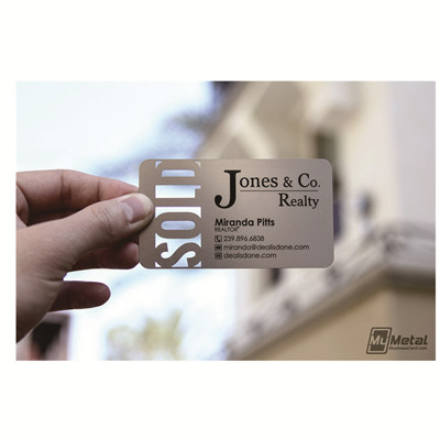 stainless steel print cut out metal card