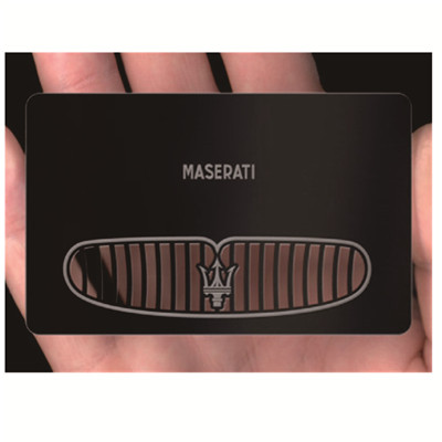 brass black plated metal business card