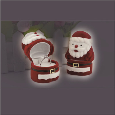 christmas Santa Claus jewelry velvet box