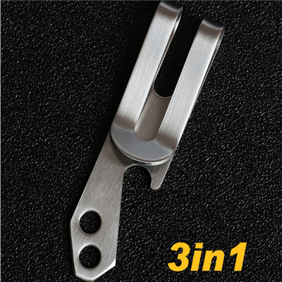 3 in 1 stainless steel money clip bottle opener