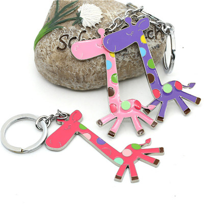 soft enamel cartoon horse zinc alloy keychain