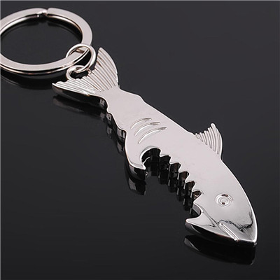 fish shape bottle opener keychain