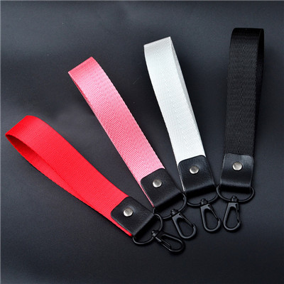 nylon PU short mobile phone lanyard strap