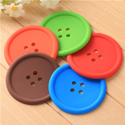 no logo pure color PVC coasters