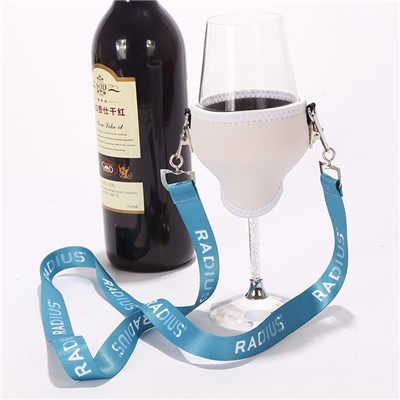 polyester win glass lanyard free sample