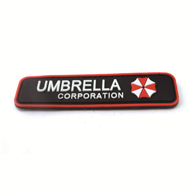 umbrella corporation rubber pvc label for bag hat