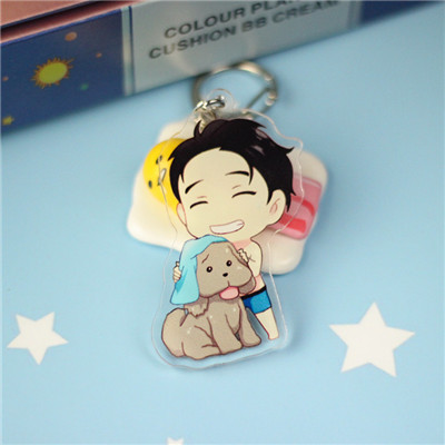 transparent cartoon custom acrylic keychain